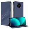 Per Xiaomi Poco X3 Pro / Poco X3 Custodia per telefono in pelle retrò con portafoglio multifunzionale in rilievo (blu scuro)