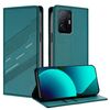 Per Xiaomi 11T / 11T Pro Custodia per telefono in pelle retrò con portafoglio multifunzionale in rilievo (verde scuro)