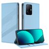 Per Xiaomi 11T / 11T Pro Custodia per telefono in pelle retrò con portafoglio multifunzionale in rilievo (azzurro chiaro)
