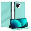 Per Xiaomi Mi 11 Lite / 5G NE Custodia per telefono in pelle retrò con portafoglio multifunzionale in rilievo (verde menta)
