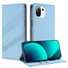 Per Xiaomi Mi 11 Lite / 5G NE Custodia per telefono in pelle retrò con portafoglio multifunzionale in rilievo (azzurro chiaro)