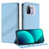 Per Xiaomi Mi 11 Pro Custodia per telefono in pelle retrò con portafoglio multifunzionale in rilievo (azzurro chiaro)