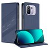 Per Xiaomi Mi 11 Pro Custodia per telefono in pelle retrò con portafoglio multifunzionale in rilievo (blu scuro)