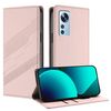 Per Xiaomi 12 5G / 12X 5G / 12S 5G Custodia per telefono in pelle retrò con portafoglio multifunzionale in rilievo (rosa)