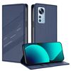 Per Xiaomi 12 5G / 12X 5G / 12S 5G Custodia per telefono in pelle retrò con portafoglio multifunzionale in rilievo (blu scuro)