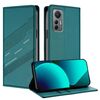 Per Xiaomi 12 Lite Custodia per telefono in pelle retrò con portafoglio multifunzionale in rilievo (verde scuro)