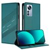 Per Xiaomi 12 Pro / 12S Pro Custodia per telefono in pelle retrò con portafoglio multifunzionale in rilievo (verde scuro)