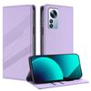 Per Xiaomi 12 Pro / 12S Pro Custodia per telefono in pelle retrò con portafoglio multifunzionale in rilievo (viola chiaro)