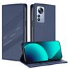 Per Xiaomi 12 Pro / 12S Pro Custodia per telefono in pelle retrò con portafoglio multifunzionale in rilievo (blu scuro)