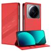 Per Xiaomi 12S Ultra Embossed Multi-funzionale Portafoglio Retro Custodia per telefono in pelle (rosso)