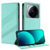 Per Xiaomi 12S Ultra Embossed Multi-funzionale Portafoglio Retro Custodia per telefono in pelle (verde menta)