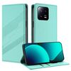 Per Xiaomi 13 5G Custodia per telefono in pelle retrò con portafoglio multifunzionale in rilievo (verde menta)