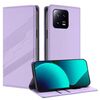 Per Xiaomi 13 5G Custodia per telefono in pelle retrò con portafoglio multifunzionale in rilievo (viola chiaro)