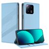 Per Xiaomi 13 5G Custodia per telefono in pelle retrò con portafoglio multifunzionale in rilievo (azzurro chiaro)