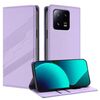 Per Xiaomi 13 Pro 5G Custodia per telefono in pelle retrò con portafoglio multifunzionale in rilievo (viola chiaro)
