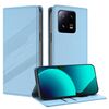 Per Xiaomi 13 Pro 5G Custodia per telefono in pelle retrò con portafoglio multifunzionale in rilievo (azzurro chiaro)