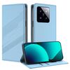 Per Xiaomi 14 Pro 5G Global Embossed Multi-funzionale Portafoglio Retro Custodia per Telefono in Pelle (Blu Chiaro)