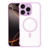 Per iPhone 16 Pro Custodia per telefono ibrida in acrilico TPU magnetico antiurto MagSafe (rosa)