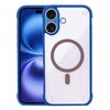 Per iPhone 16 Plus Custodia per telefono ibrida in acrilico TPU magnetico antiurto MagSafe (blu reale)