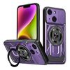Per iPhone 14 Custodia per telefono MagSafe con supporto rotante Armor (viola)