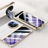 Per OPPO Find N5 HD Custodia per telefono con cerniera in pelle galvanica integrata e supporto per obiettivo (bianca)