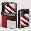 Per Huawei Pura X Custodia per telefono con cerniera in pelle con trama galvanica integrata (rosso)