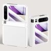 Per Huawei Pura X Custodia per telefono con cerniera in pelle con texture integrata (bianca)