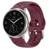 Per Amazfit Active 2 Holes Style 22mm Cinturino Sportivo in Silicone (Rosso Vino)
