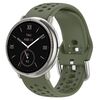 Per Amazfit Active 2 Holes Style 22mm Cinturino sportivo in silicone (verde militare)
