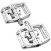 Pedale con lucchetto per bicicletta RACEWORK M215 per pedale piatto in lega di alluminio SPD senza clip (colore titanio)