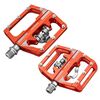 Pedale con lucchetto per bicicletta RACEWORK M215 per pedale piatto in lega di alluminio SPD senza clip (arancione)