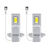 2 pezzi Mini 1:1 Lampadina per fari a LED per auto con spina diretta, specifiche: H3 (luce bianca)