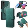 Per Samsung Galaxy A14 5G CaseNeo MagSafe RFID Antifurto Retro Custodia in Pelle per Telefono (Verde)