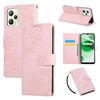 Custodia in pelle con 3 slot per carte di credito e motivo a fiori di rosa per Realme C35 4G (rosa)