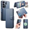 Per Samsung Galaxy S25+ 5G CaseNeo Finger Grip Strap MagSafe Custodia in pelle per telefono (blu)