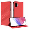Per Samsung Galaxy F06 5G / M06 5G Custodia per telefono in pelle retrò con portafoglio multifunzionale in rilievo (rosso)