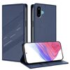 Per Samsung Galaxy F06 5G / M06 5G Custodia per telefono in pelle retrò con portafoglio multifunzionale in rilievo (blu scuro)