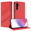 Per Samsung Galaxy F16 5G / M16 5G Custodia per telefono in pelle retrò con portafoglio multifunzionale in rilievo (rosso)