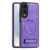 Per Samsung Galaxy S25 Edge 5G Custodia multifunzione MagSafe PU per telefono (viola chiaro)