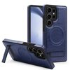Per Samsung Galaxy S23 Ultra 5G Custodia per telefono con supporto multifunzione MagSafe PU (blu reale)