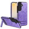 Per Samsung Galaxy S24+ 5G Custodia multifunzione MagSafe PU per telefono (viola chiaro)