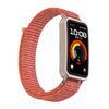 Per Huawei Band 10/9/8 Cinturino per orologio con gancio e passante in nylon con connettore metallico (rosso rosa)