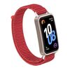 Per Huawei Band 10/9/8 Connettore in plastica Nylon Loop Hook e Loop Chiusura Cinturino per orologio (rosso)