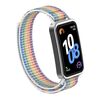 Per Huawei Band 10/9/8 Connettore in plastica Nylon Loop Hook e Loop Chiusura Cinturino per orologio (arcobaleno)