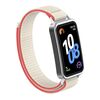 Per Huawei Band 10/9/8 Cinturino per orologio con gancio e passante in nylon con connettore in plastica (bianco latte)
