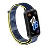 Per Huawei Band 10/9/8 Connettore in plastica Nylon Loop Hook e Loop Chiusura Cinturino per orologio (blu silenzioso)