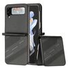 Per Samsung Galaxy Z Flip3 5G Custodia per telefono in pelle retrò con portafoglio multifunzionale in rilievo (nero)