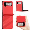 Per Samsung Galaxy Z Flip3 5G Custodia per telefono in pelle retrò con portafoglio multifunzionale in rilievo (rosso)