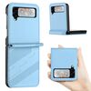 Per Samsung Galaxy Z Flip4 5G Custodia per telefono in pelle retrò con portafoglio multifunzionale in rilievo (azzurro chiaro)