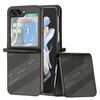 Per Samsung Galaxy Z Flip5 5G Custodia per telefono in pelle retrò con portafoglio multifunzionale in rilievo (nero)